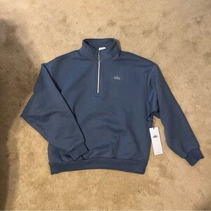 ALO Yoga Accolade 1/4 Zip - Bluestone